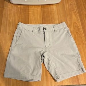 johnnie-o Prep-Performance Shorts. Boys Size 12. Light gray